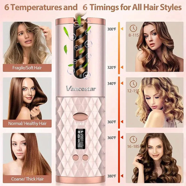 Vancostar™ Pro Wireless Hair Curler