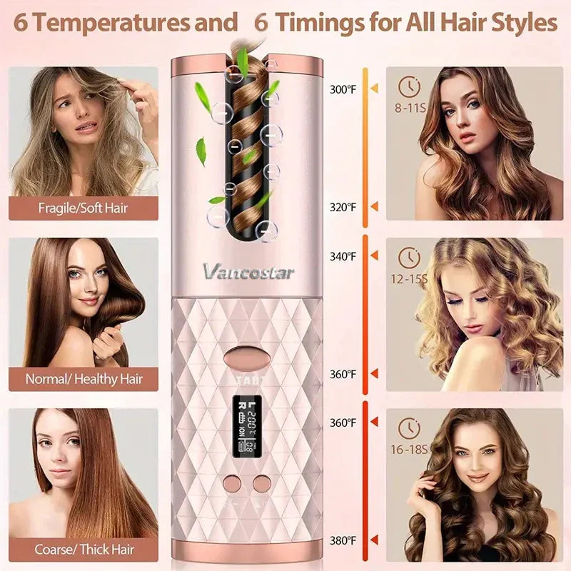 Vancostar™ Pro Wireless Hair Curler